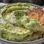 spinach basil hummus dip - featured image
