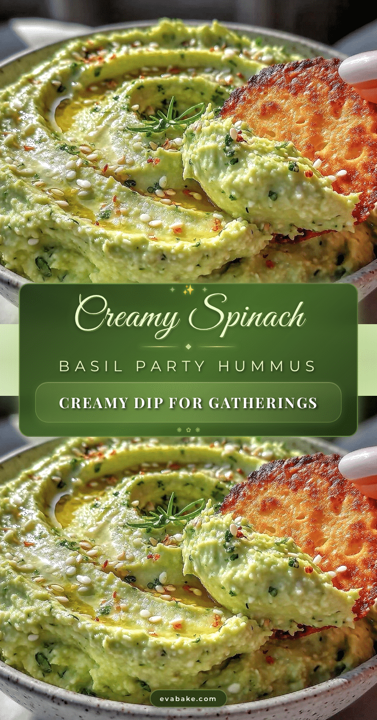 spinach basil hummus dip recipe
