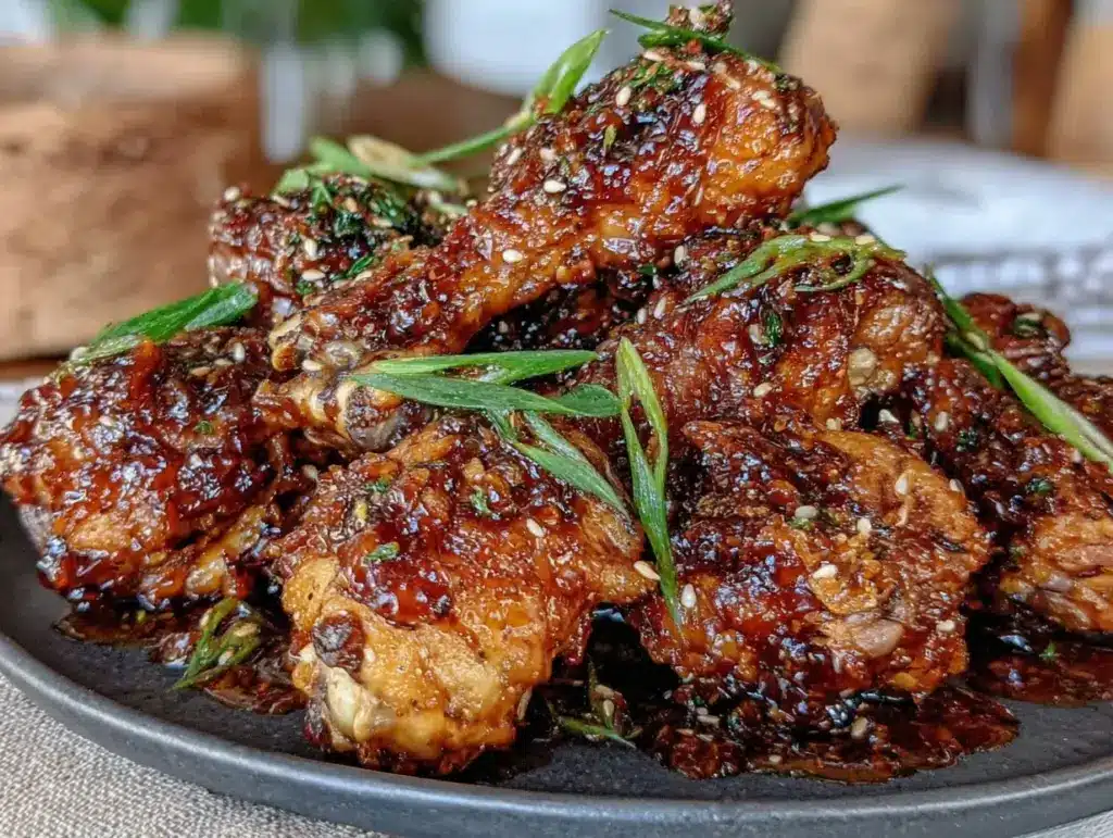 sticky Asian glazed chicken drumsticks - featured image