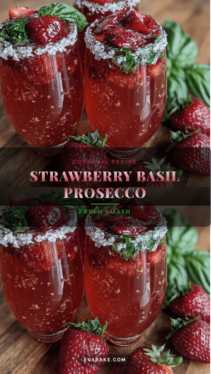Strawberry Basil Prosecco Smash recipe