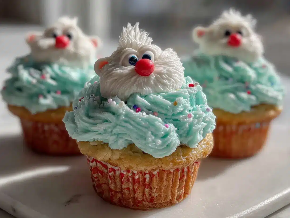 Thing 1 and Thing 2 cupcakes preparation steps