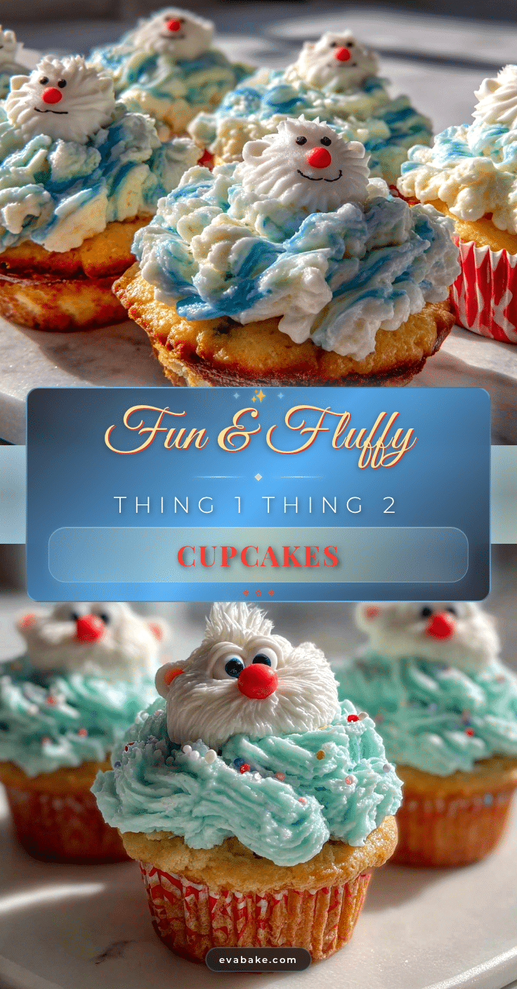 Thing 1 and Thing 2 cupcakes recipe