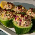 tuna salad cucumber boats - featured image