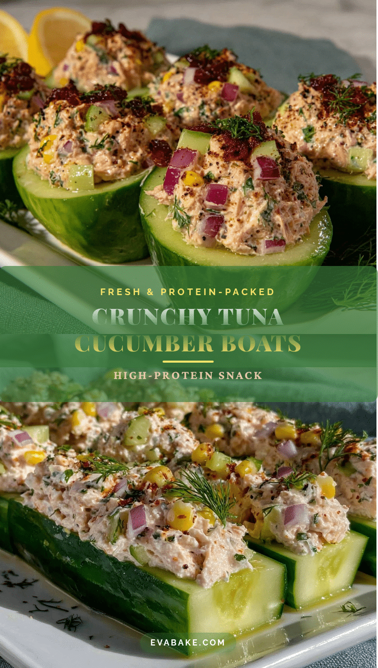 tuna salad cucumber boats recipe