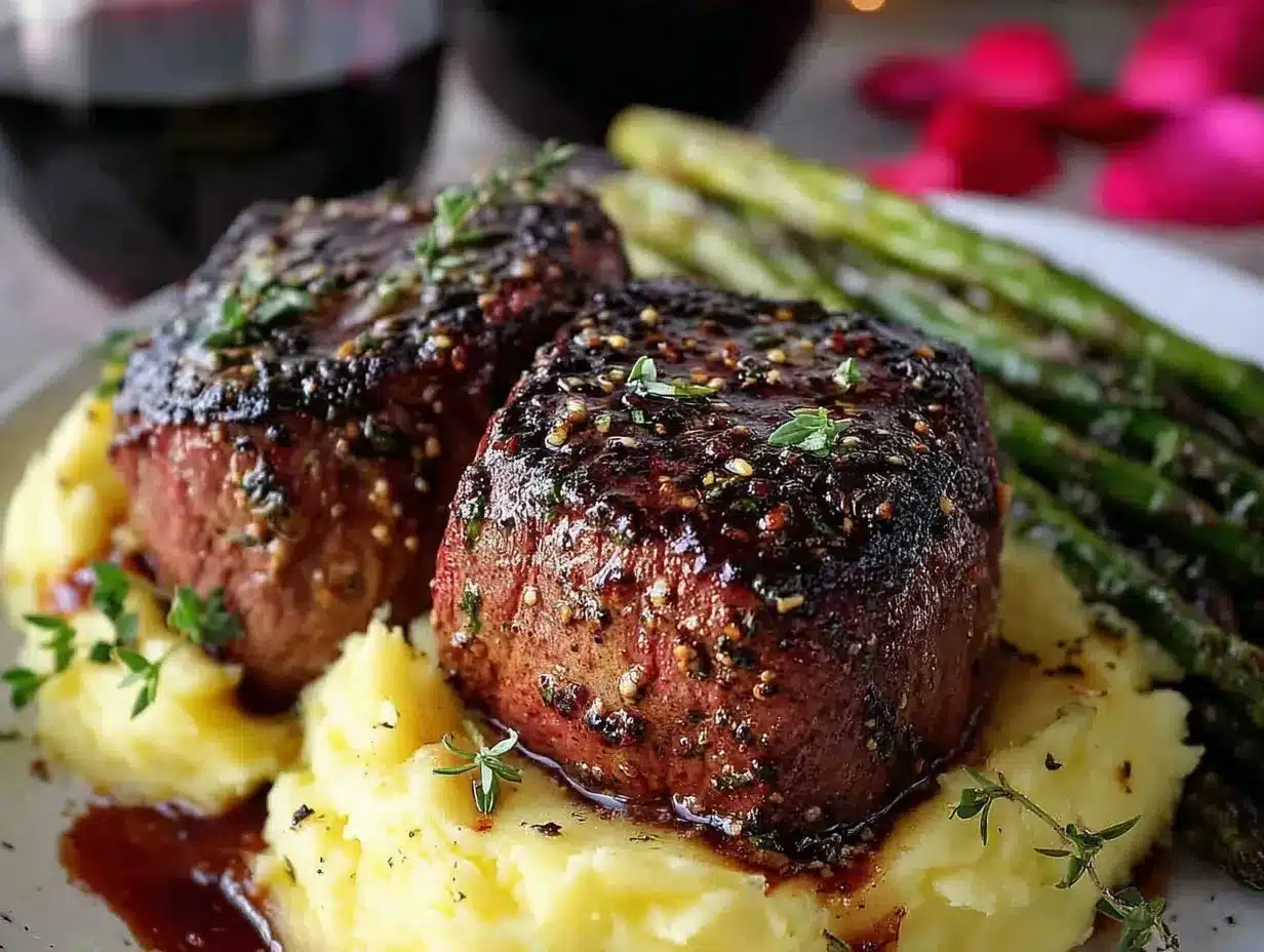 Valentine’s Filet Mignon Dinner for Two preparation steps
