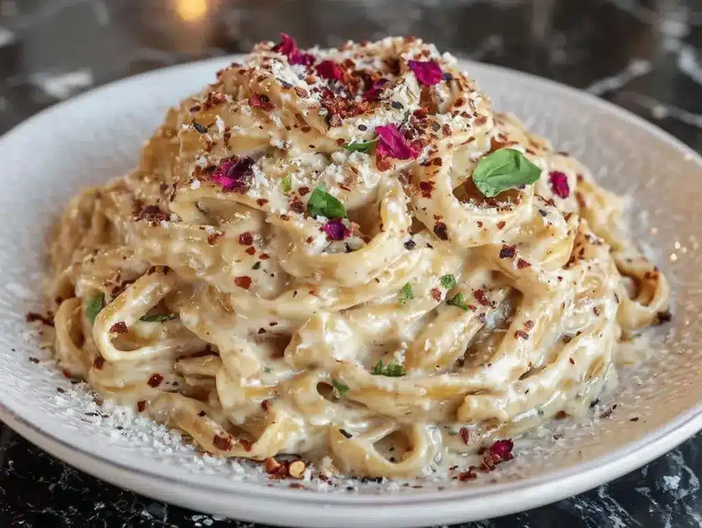 Valentine’s Pink Alfredo Pasta - featured image