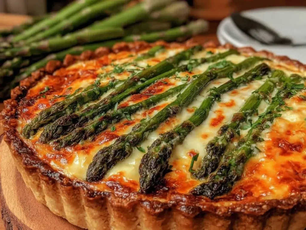 asparagus gruyere quiche - featured image