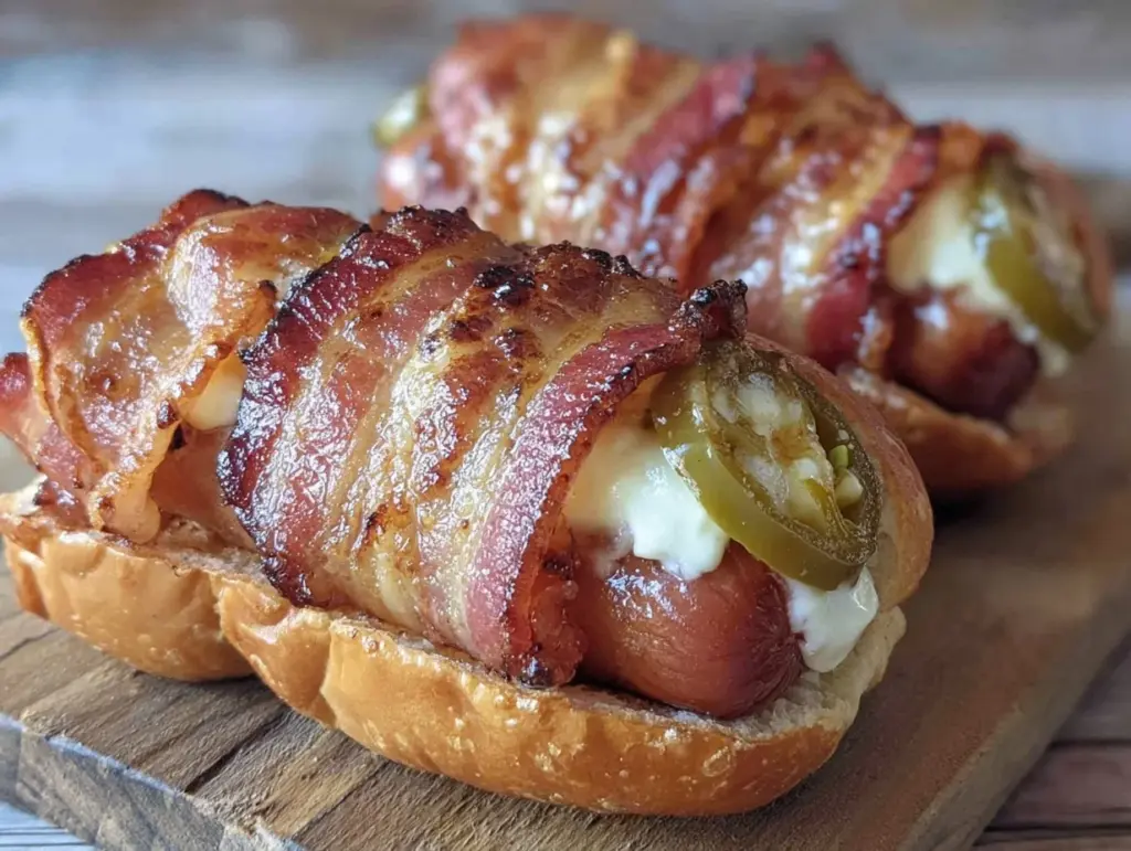 bacon-wrapped jalapeño hot dogs - featured image