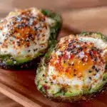 baked eggs in avocado boats - featured image