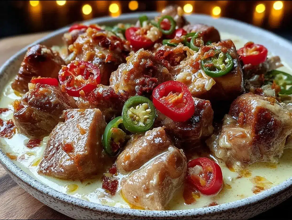 Bicol Express spicy pork preparation steps