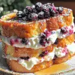 blueberry cream cheese stuffed french toast - featured image