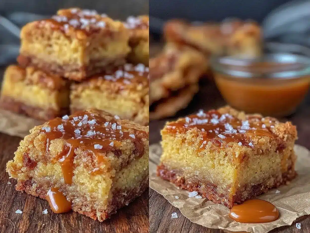 brown butter salted caramel blondies preparation steps
