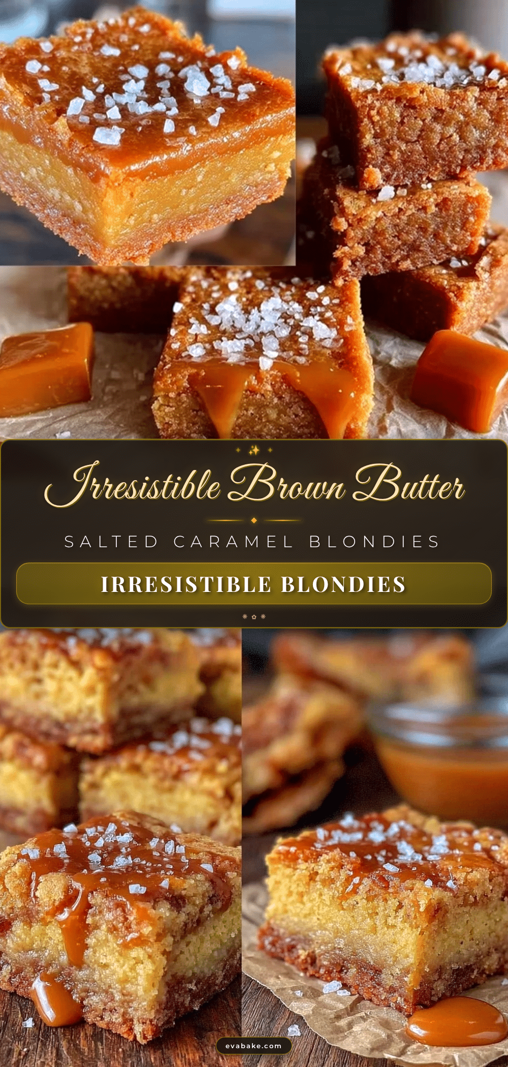 brown butter salted caramel blondies recipe