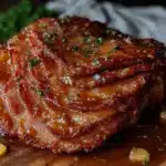 brown sugar pineapple glazed bone-in spiral ham - featured image