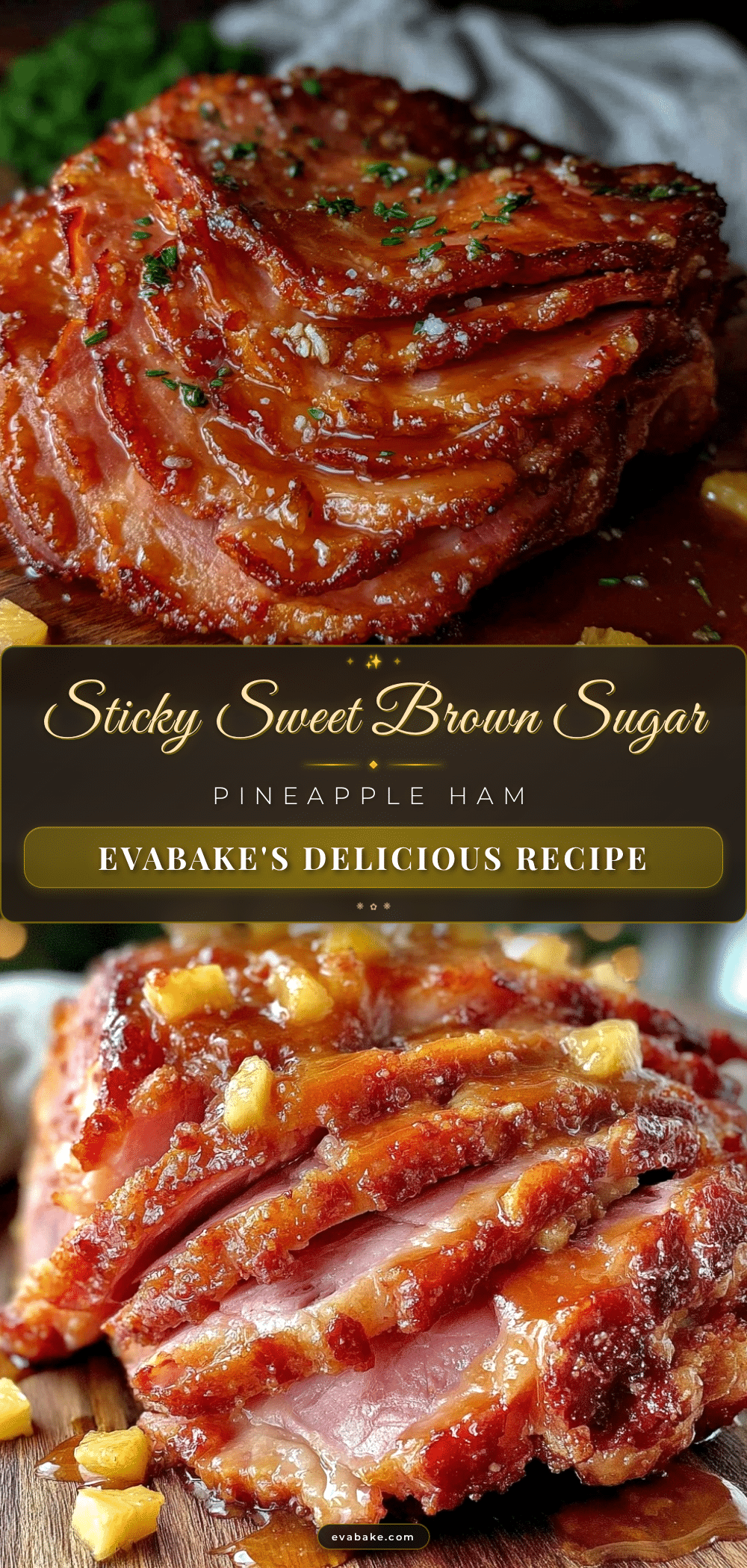 brown sugar pineapple glazed bone-in spiral ham recipe
