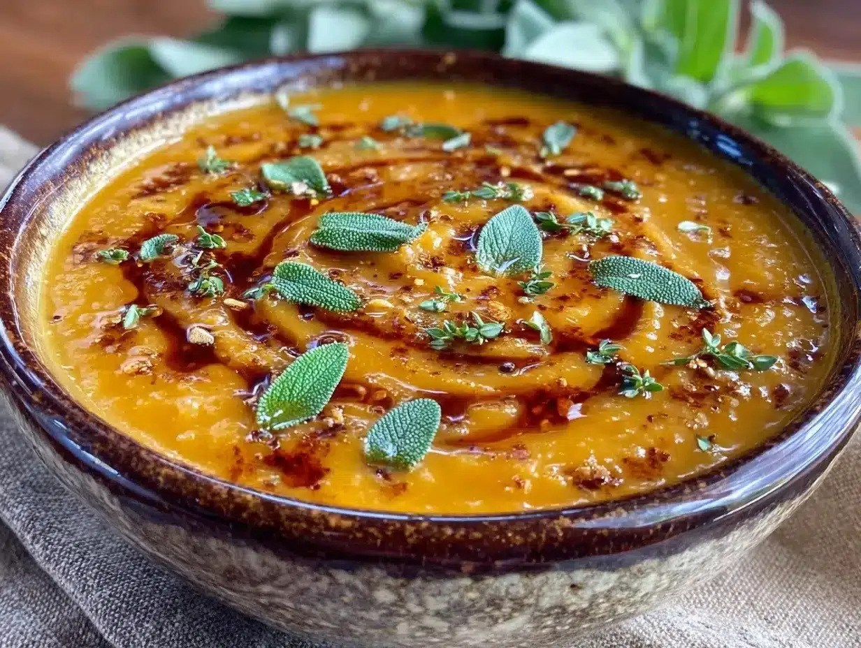 butternut squash soup with sage preparation steps