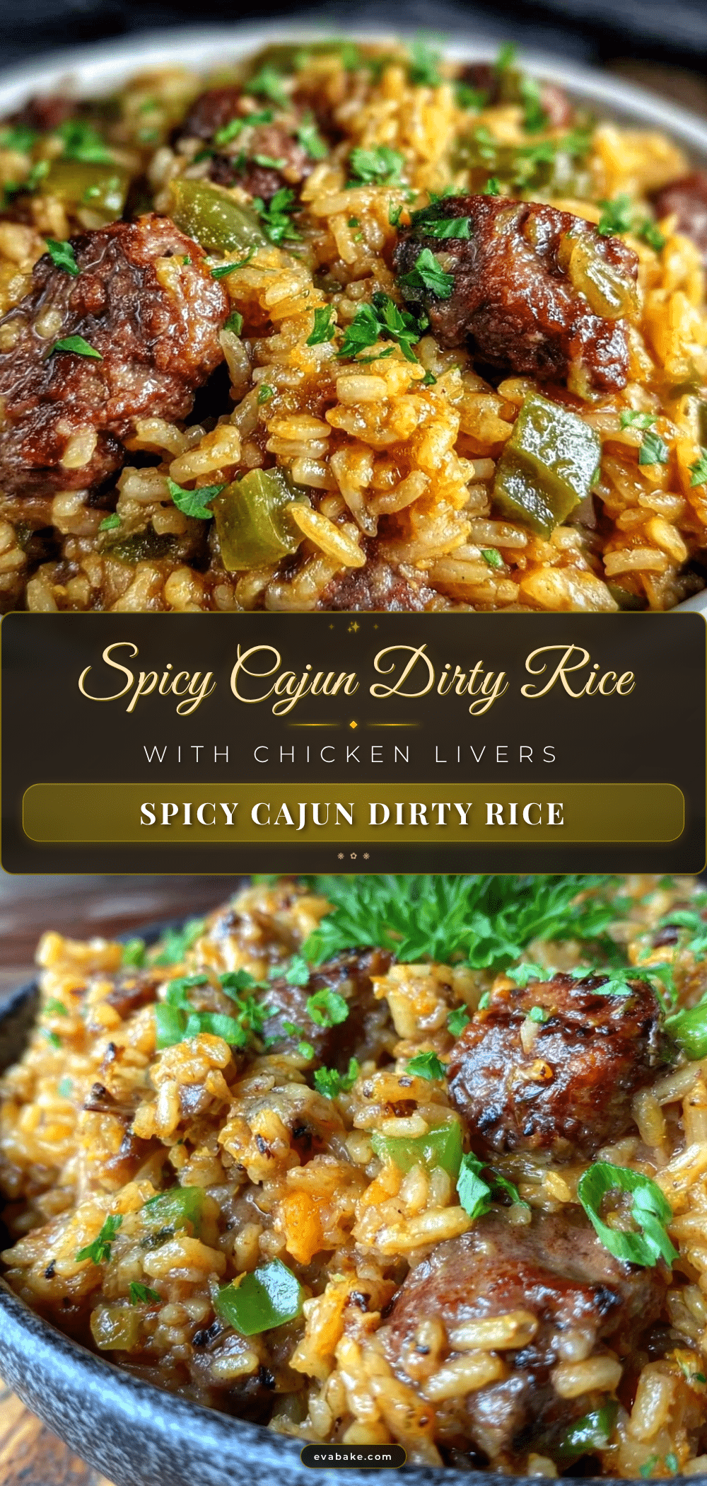 Cajun dirty rice with chicken livers recipe