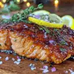 cedar plank maple glazed salmon - featured image