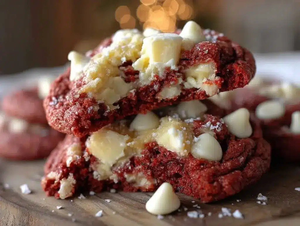 chewy red velvet cookies - featured image