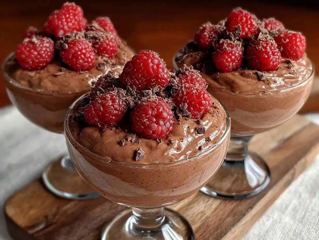 chocolate mousse cups preparation steps