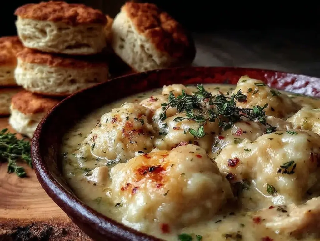 cozy chicken and dumplings - featured image