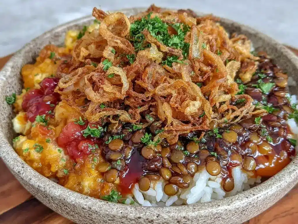 cozy koshari recipe - featured image