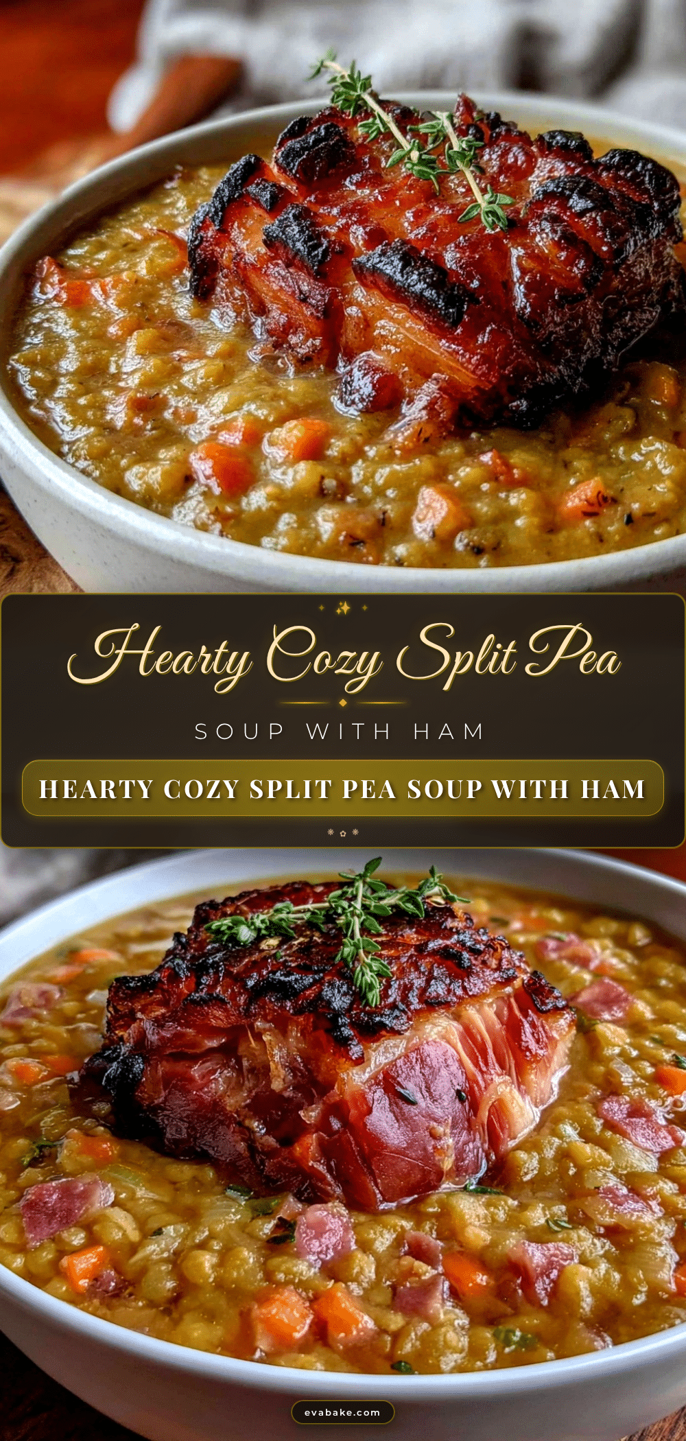 cozy split pea soup with smoked ham hock recipe