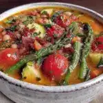 cozy spring minestrone soup - featured image