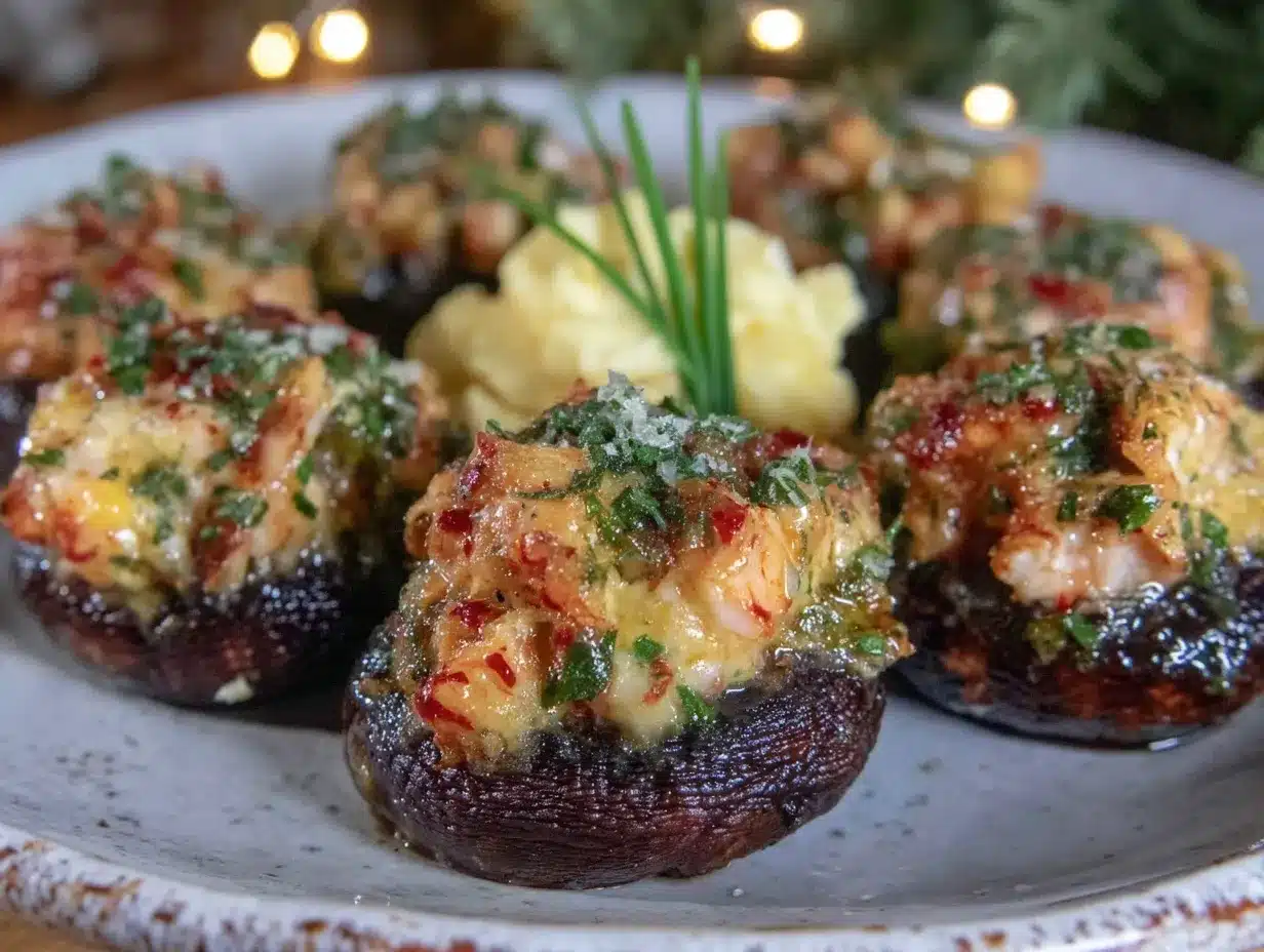 crab-stuffed mushrooms preparation steps