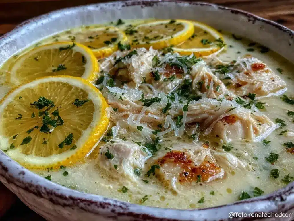 creamy avgolemono soup - featured image