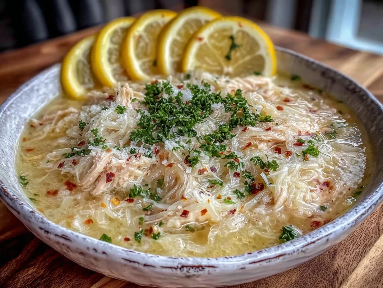 creamy avgolemono soup preparation steps