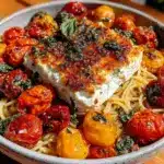 creamy baked feta pasta - featured image