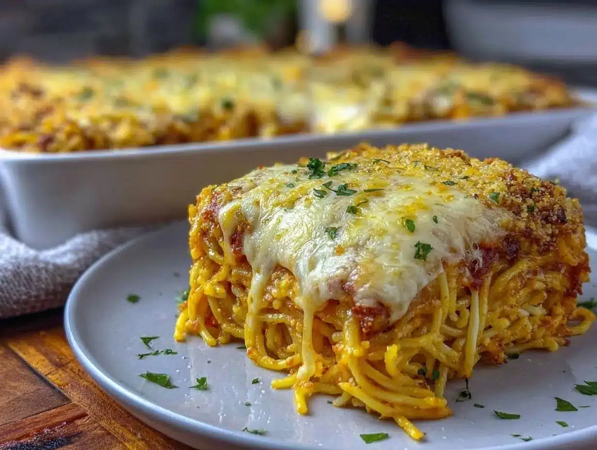 creamy baked million dollar spaghetti preparation steps