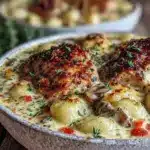 creamy chicken gnocchi soup - featured image