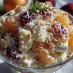 creamy classic ambrosia salad - featured image