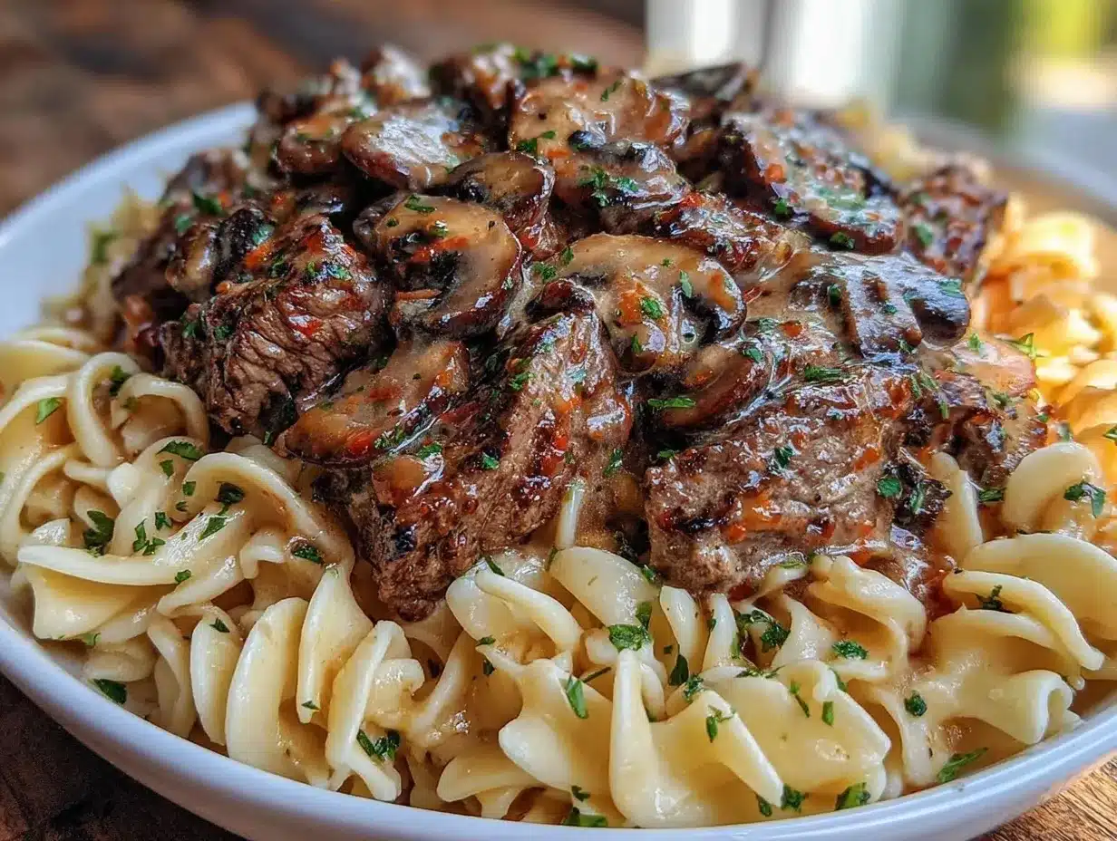 creamy classic beef stroganoff recipe preparation steps