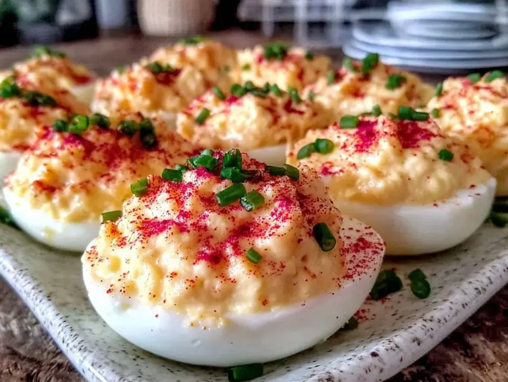 creamy classic deviled eggs - featured image