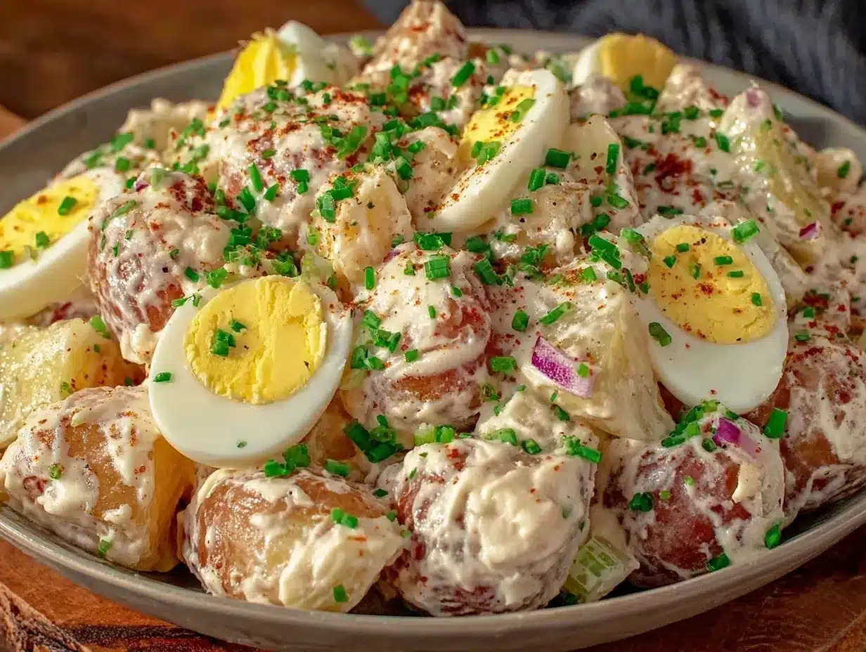 creamy classic potato salad preparation steps