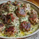 creamy crockpot swedish meatballs - featured image