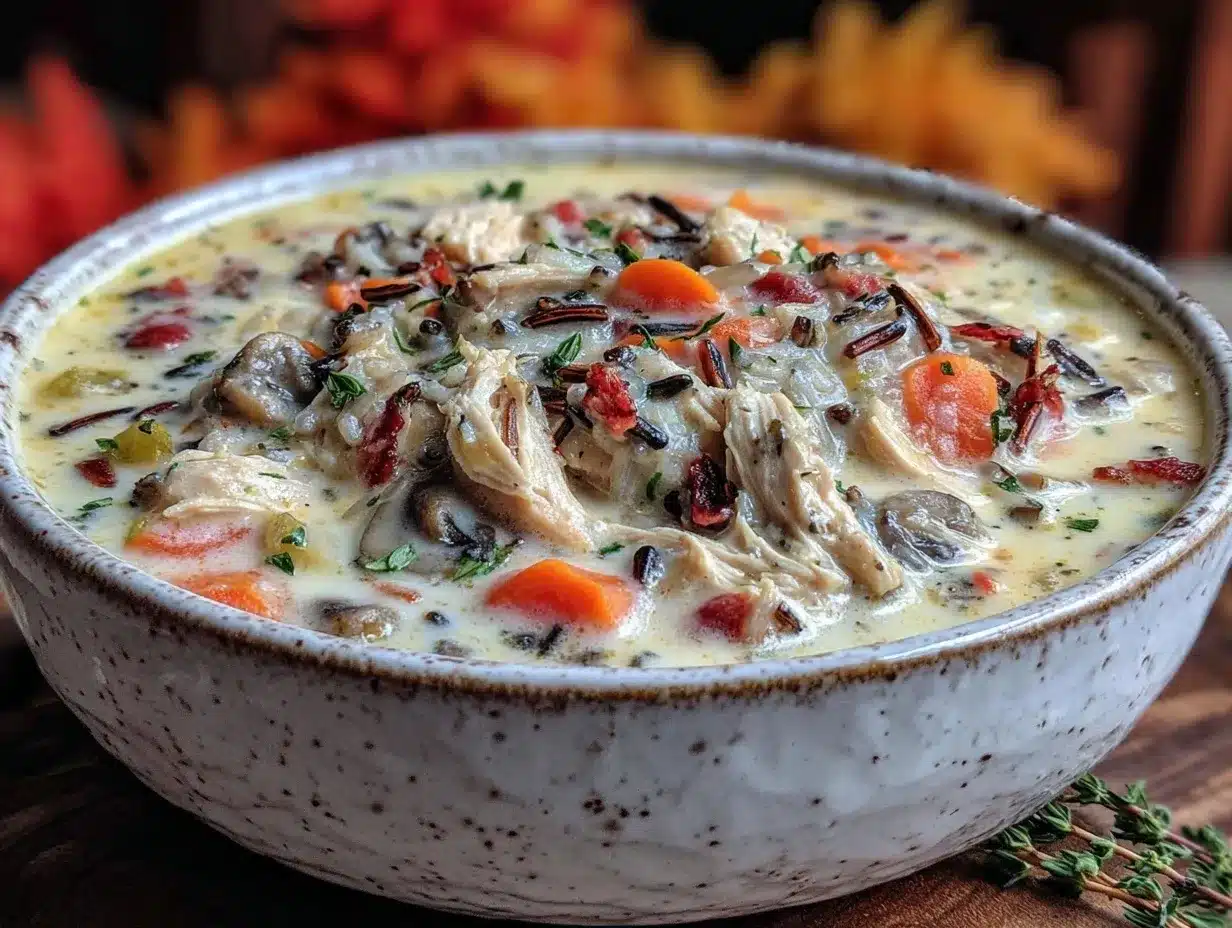 creamy instant pot chicken and wild rice soup preparation steps