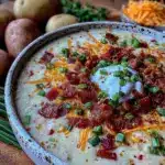 creamy loaded baked potato soup - featured image