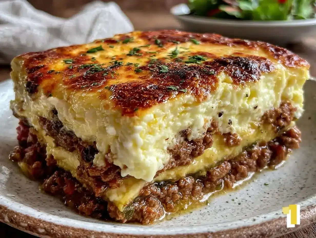 creamy moussaka greek lasagna preparation steps