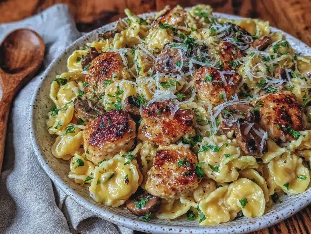 creamy one-pot garlic parmesan chicken pasta - featured image