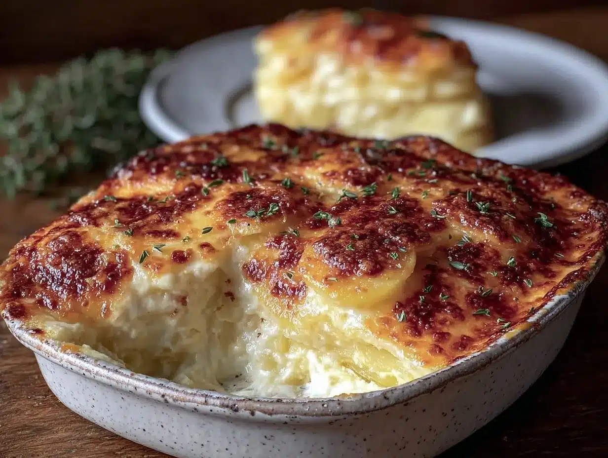 creamy scalloped potatoes au gratin preparation steps