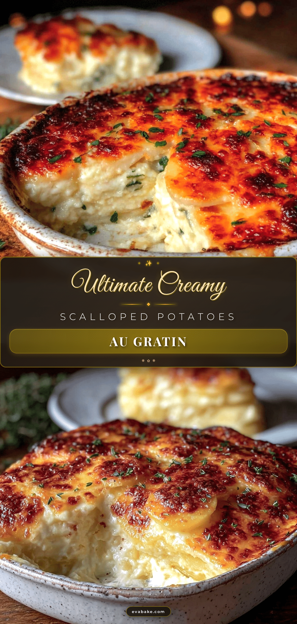 creamy scalloped potatoes au gratin recipe