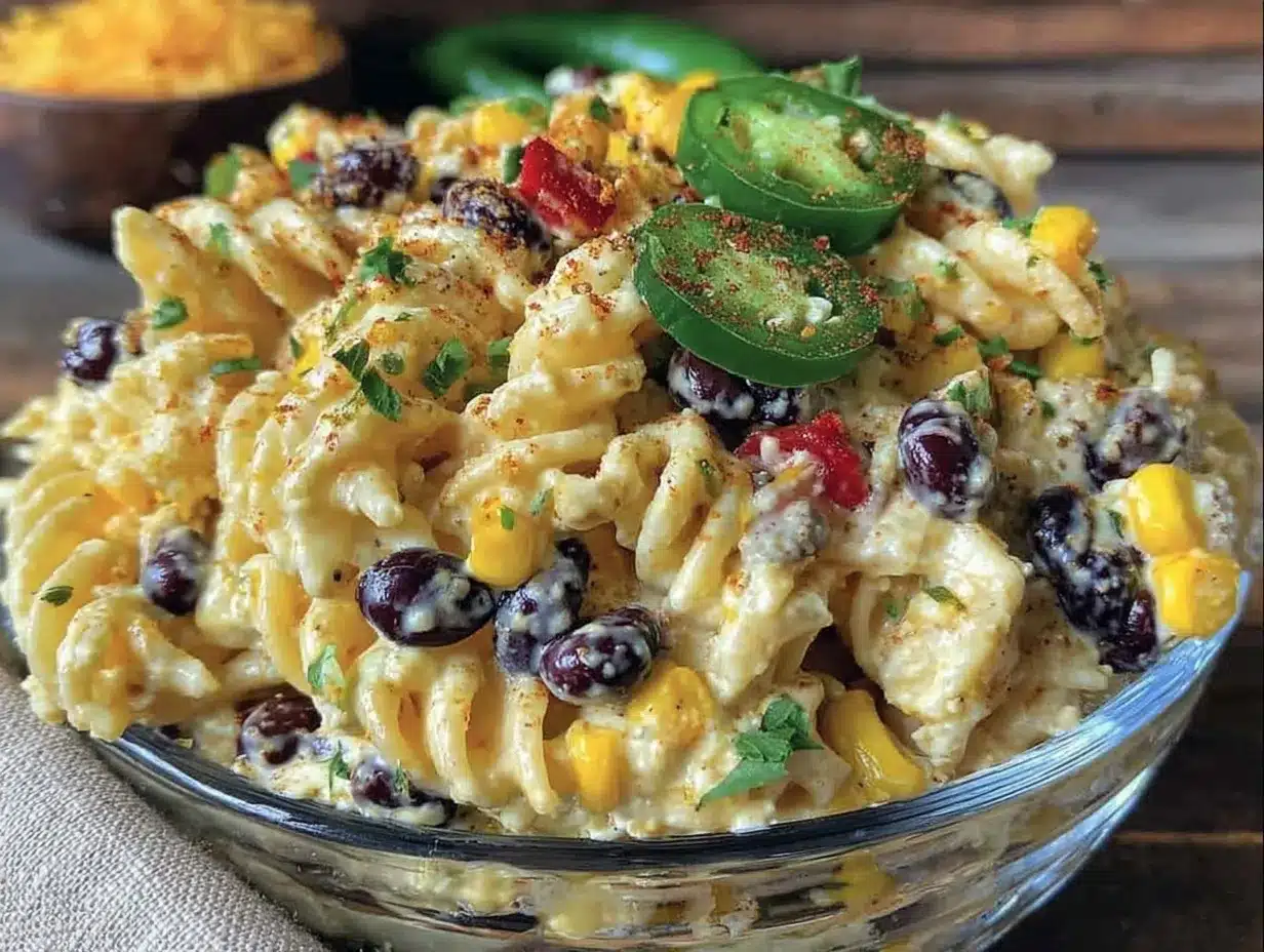 creamy southwest pasta salad preparation steps