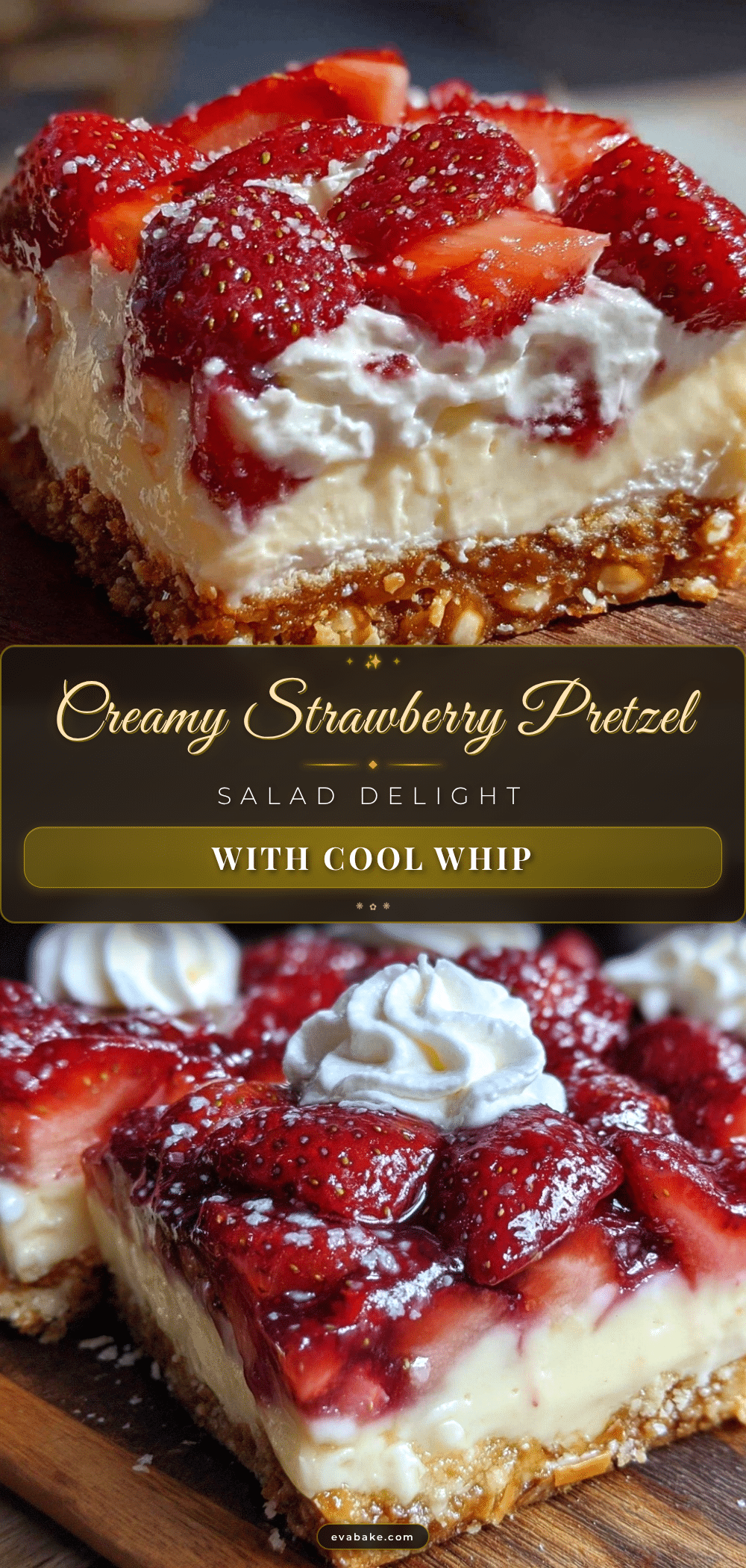 creamy strawberry pretzel salad dessert recipe