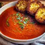 creamy tomato basil soup - featured image