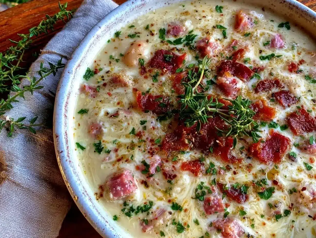 creamy white bean and ham soup preparation steps