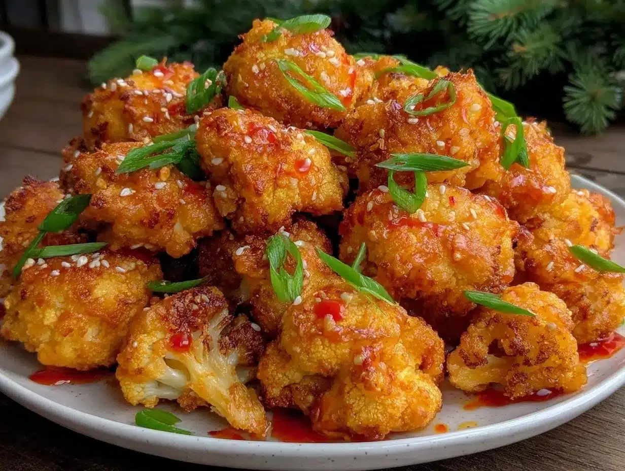 crispy air fryer bang bang cauliflower bites preparation steps